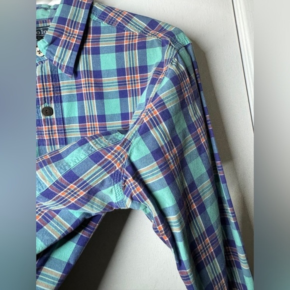 Polo by Ralph Lauren Plaid Collared Button Front Chest Pocket Dress Shirt Small - Picture 4 of 13